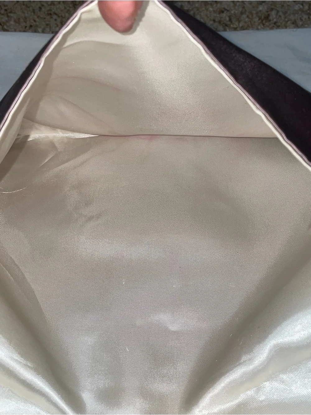 Vintage Christian Dior Mauve Satin Evening Clutch Bag (Flaws/As-Is)